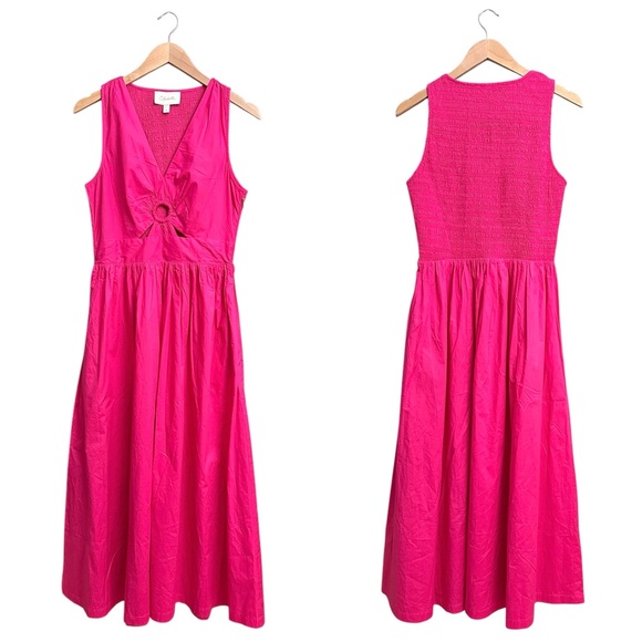 Cleobella Charaya Ankle Dress in Magenta - Picture 3 of 9